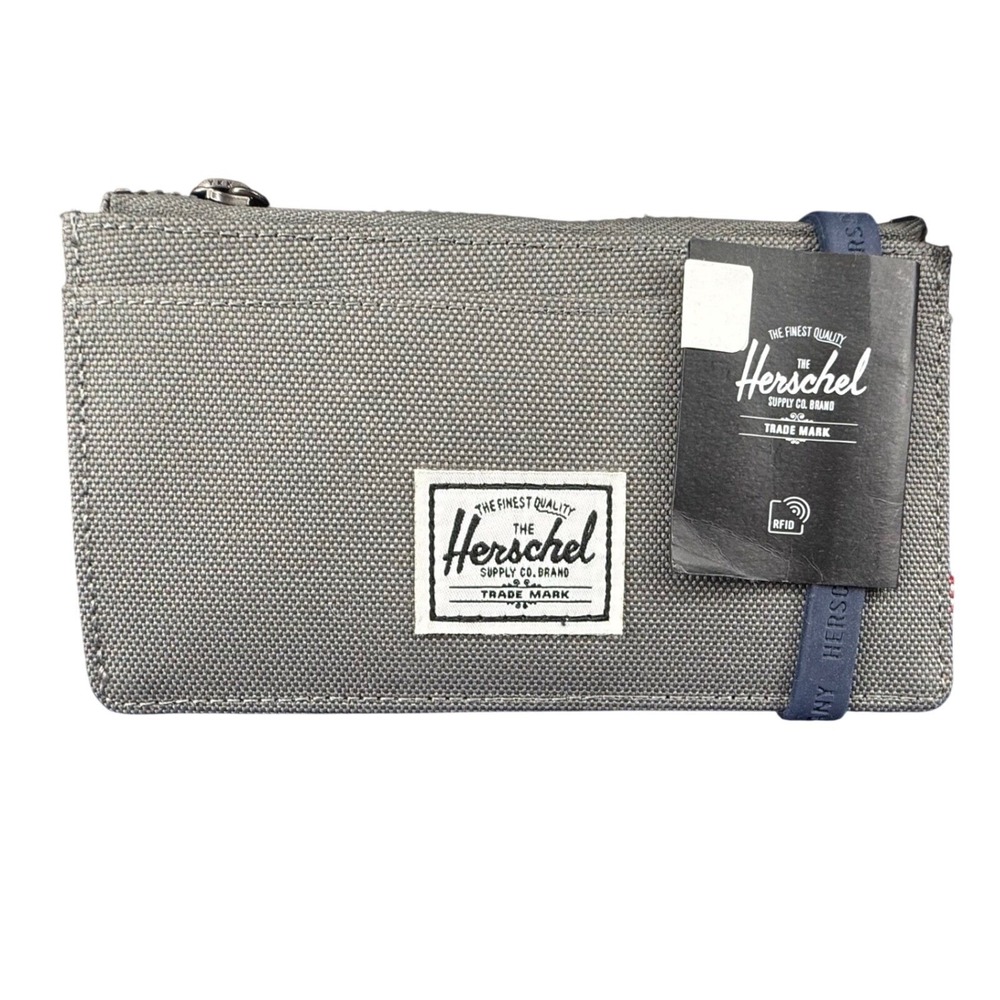 Herschel Supply Co. Oscar ll Gray RFID Coin & 5 Slot Card‎ Wallet NWT Travel